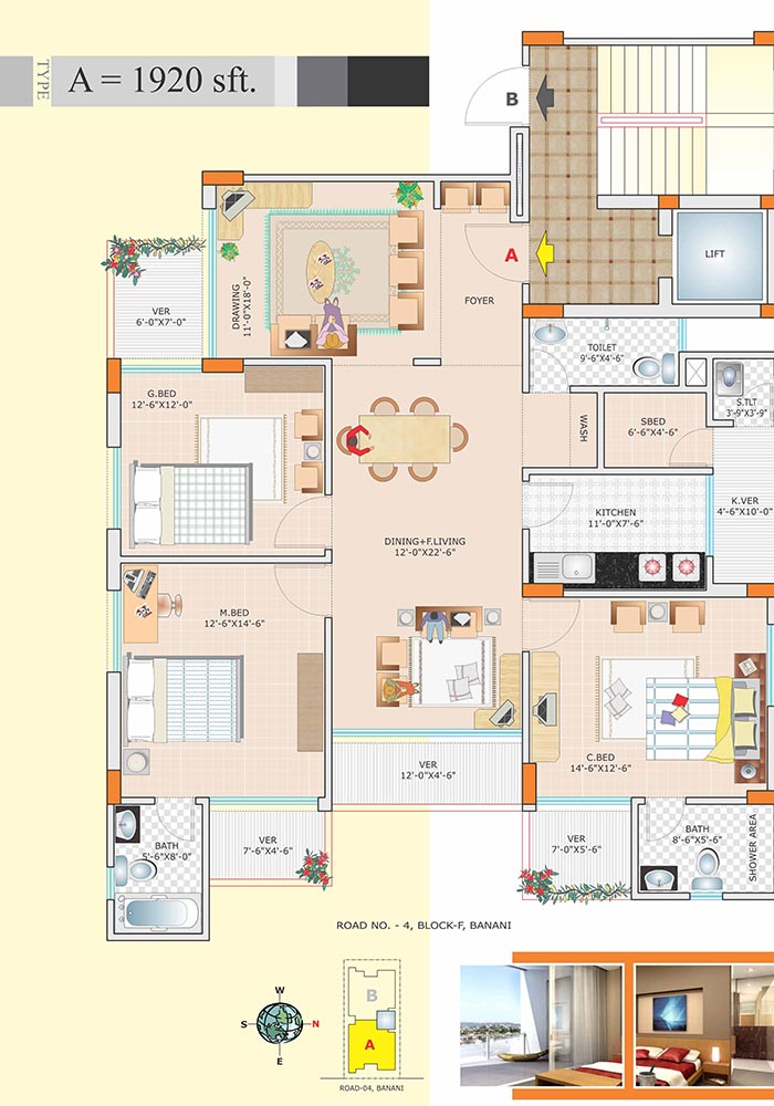 Assure Marquis Apartment Floor Plan Type-A