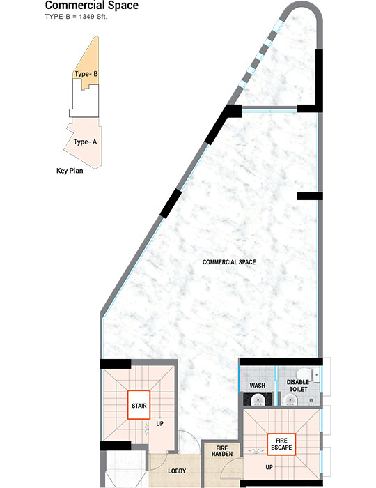 KTH Assure Height's Commercial Space Floor Plan Type-B