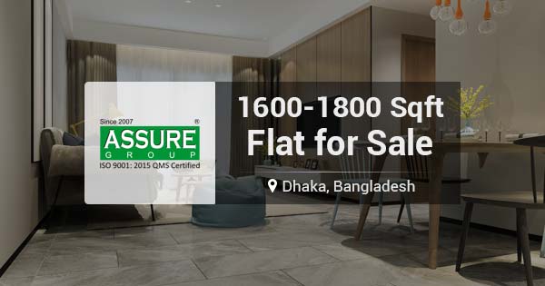 1600-1800 sqft flat for sale in Dhaka, Bangladesh