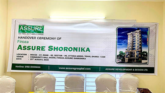 Handover of ASSURE SHORONIKA Banner